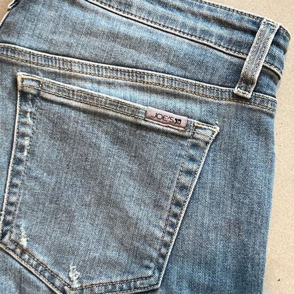 Joe's Jeans Women Size 28 Blue Wash Mid-Rise Straight Distressed Ankle Jeans - Picture 5 of 7